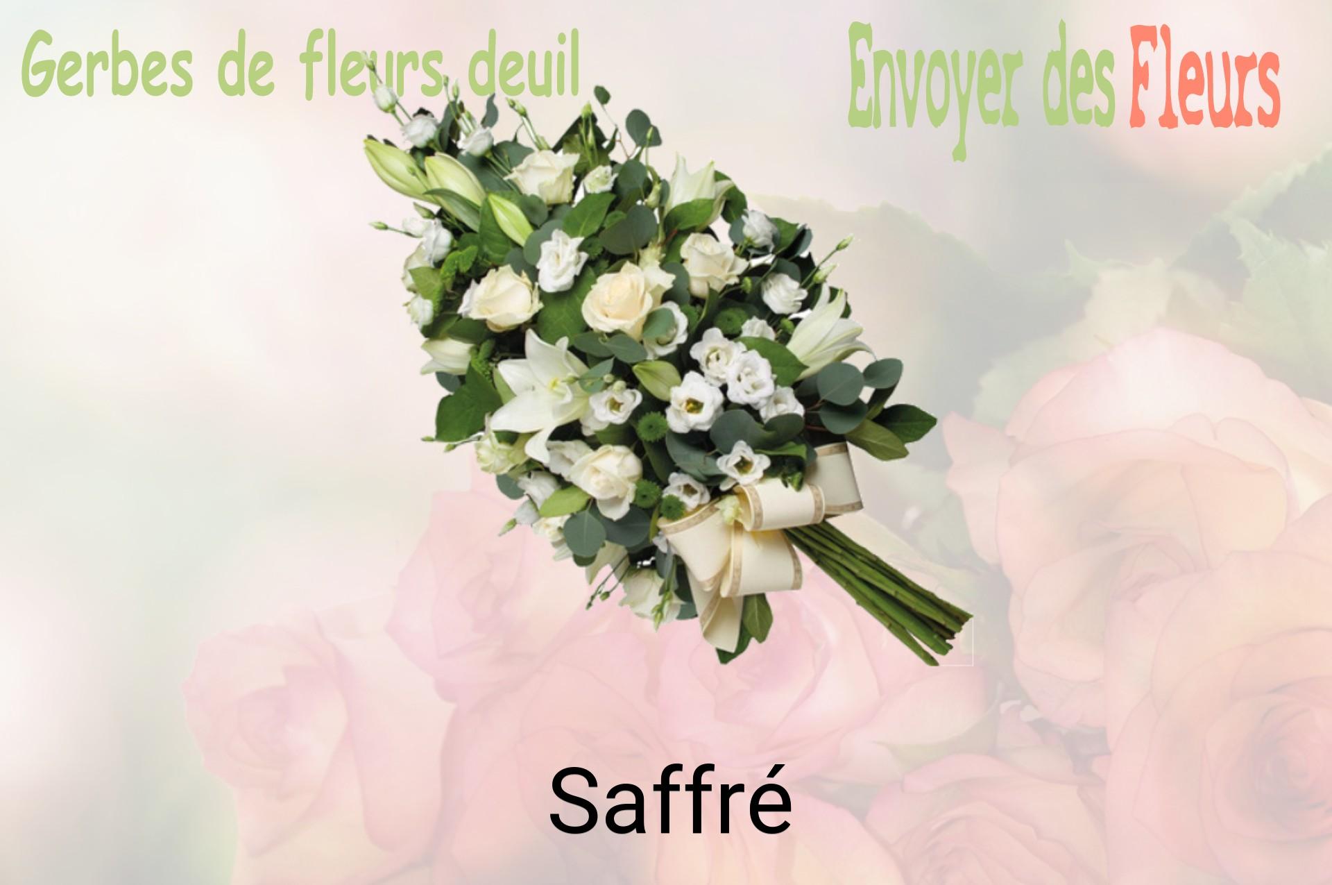 Gerbe de fleurs de deuil livrée à Saffré